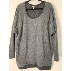 Women’s Mossimo 2XL shirt dress tunic fleece long sleeve 5696